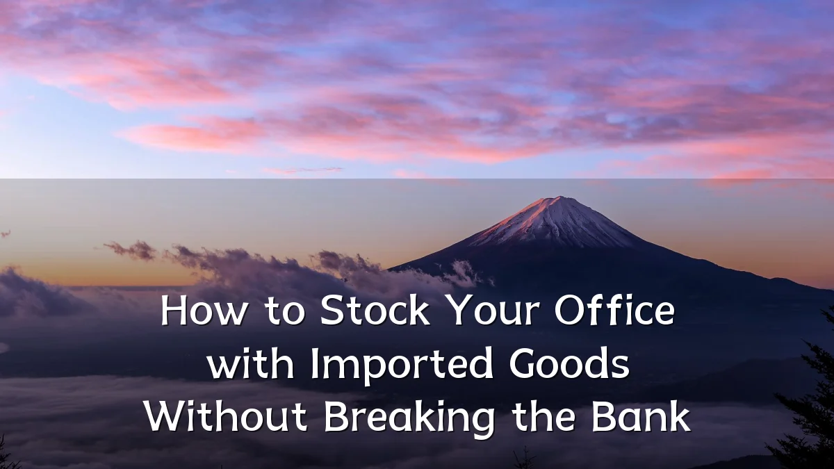 How to Stock Your Office with Imported Goods Without Breaking the Bank